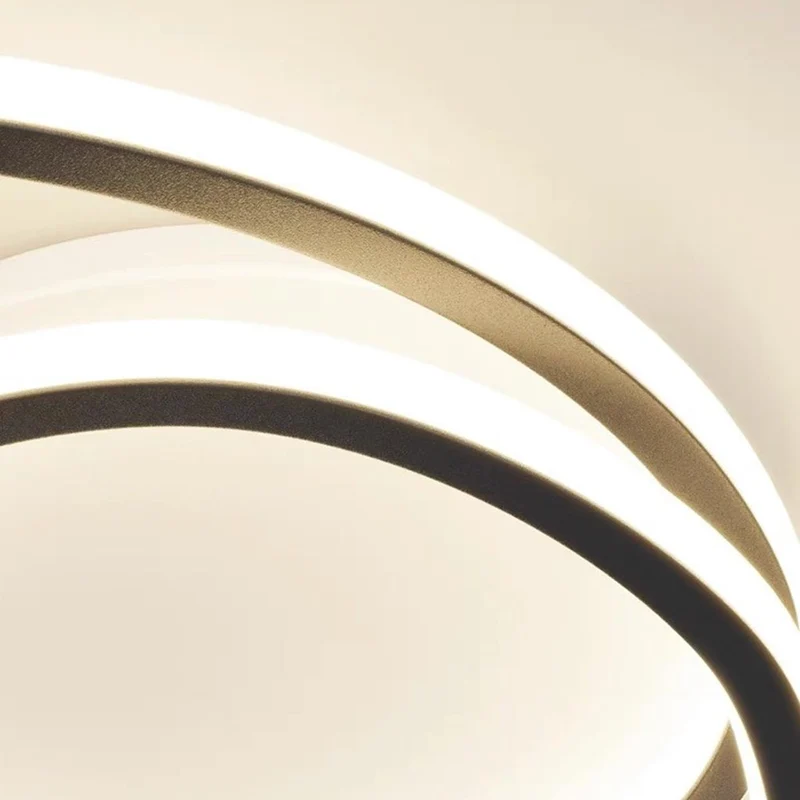 Flush Mount Ceiling Light Minimalist Circle Dimmable LED, Black / White