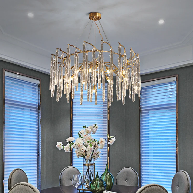 Chandelier Artistic Branch Colorful Glass Drop