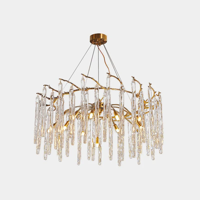 Chandelier Artistic Branch Colorful Glass Drop