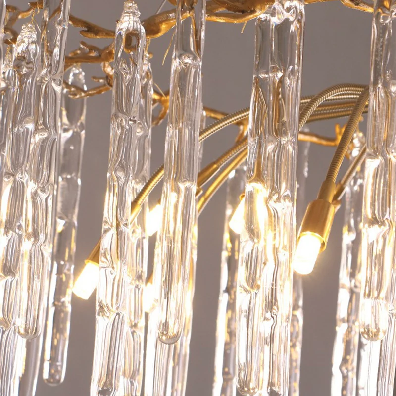 Chandelier Artistic Branch Colorful Glass Drop