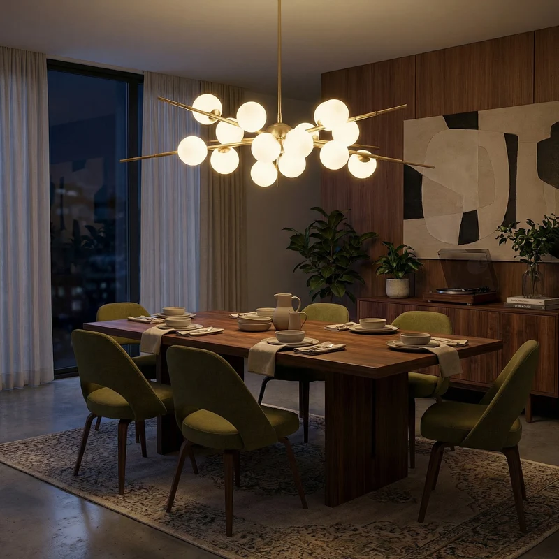 Zeitgenössischer Aluminium-Kronleuchter für Wohnzimmer – Artalys