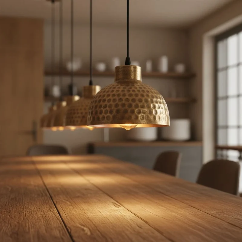 Premium Hängelampe Wohnzimmer Ø26cm Kupferfarbe ~3601