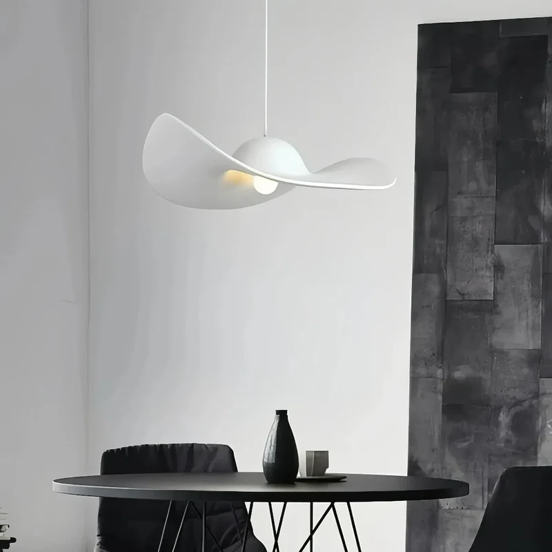 Pendelleuchte in Hutform, Weiß, modern, für das Esszimmer