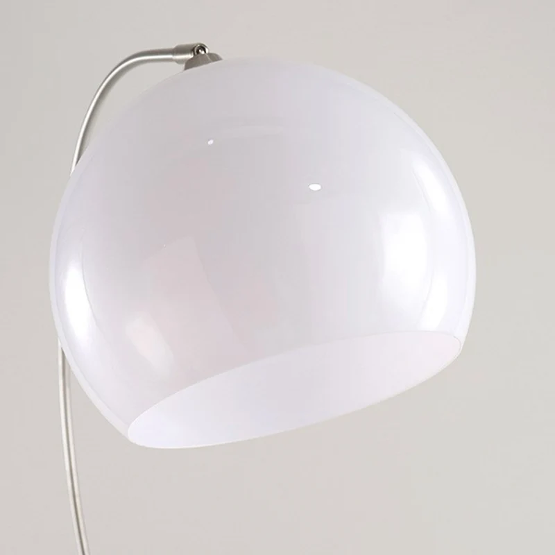 Floor Lamp Arch Fishing Pole Whtie Shade with Marble Base