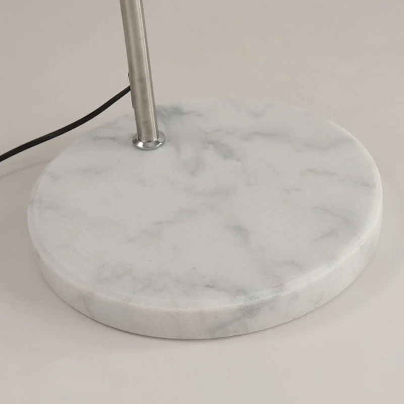 Floor Lamp Arch Fishing Pole Whtie Shade with Marble Base