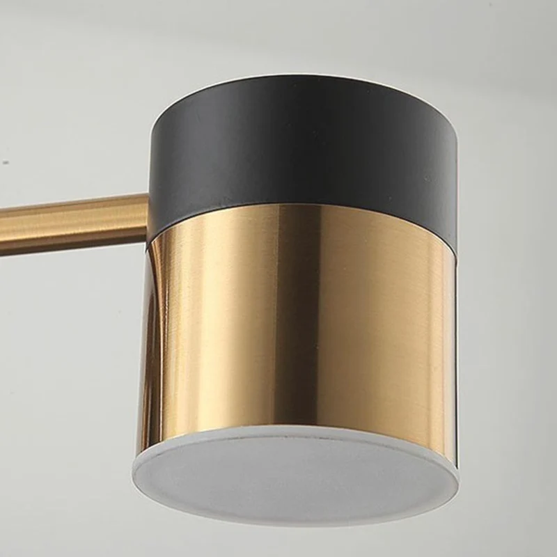 Chandelier Minimalist Black and Gold Multi-Arm LED