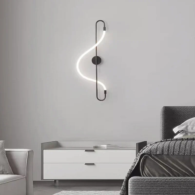 Wall Light Artistic Music Note Tube Copper Eye Care LED