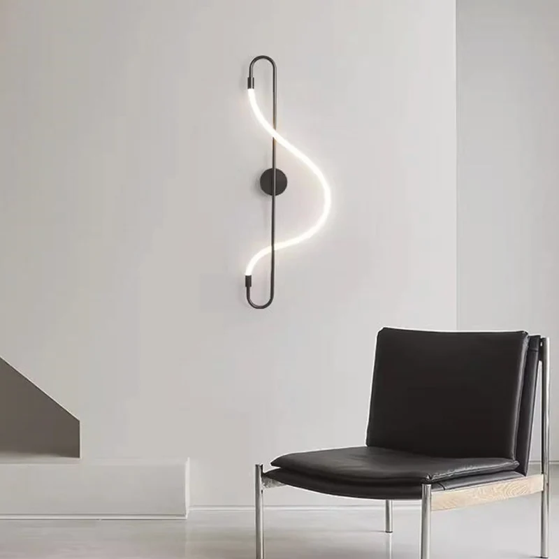 Wall Light Artistic Music Note Tube Copper Eye Care LED