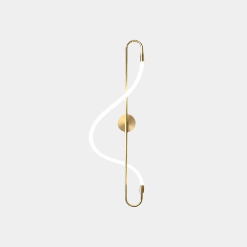 Wall Light Artistic Music Note Tube Copper Eye Care LED