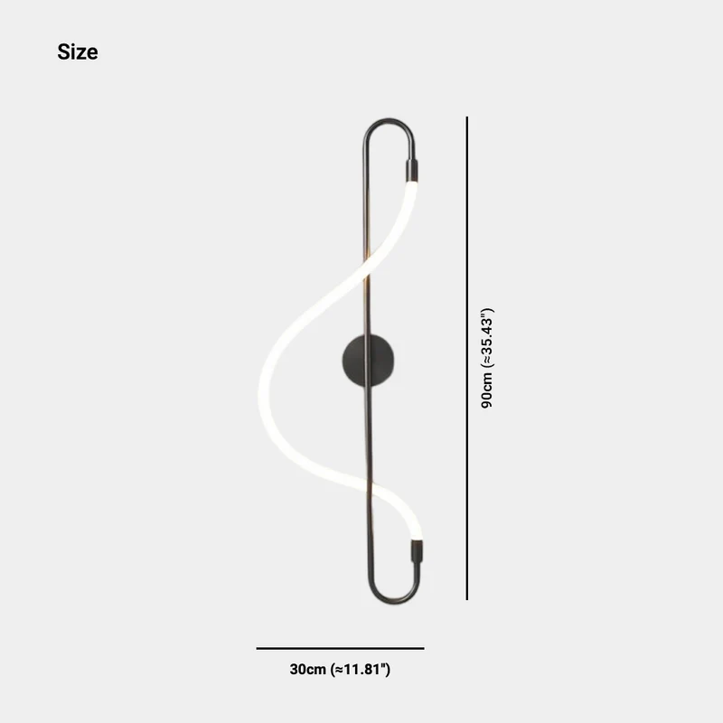 Wall Light Artistic Music Note Tube Copper Eye Care LED