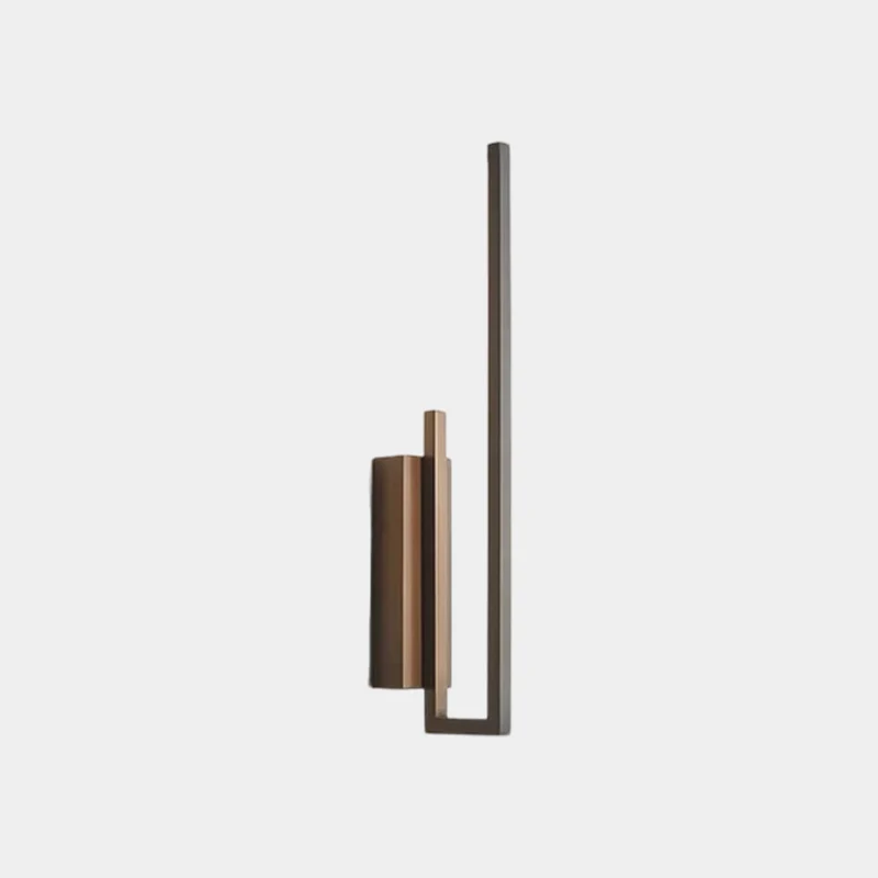 Wall Lamp Minimalist Copper Full Spectrum LED, Black / Gold