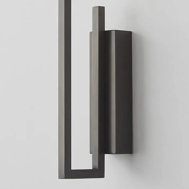 Wall Lamp Minimalist Copper Full Spectrum LED, Black / Gold