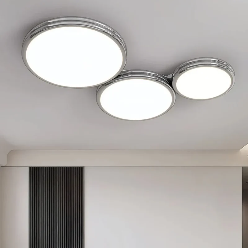 Moderne runde flache LED-Deckenleuchte, 3-flammig, für Wohnzimmer
