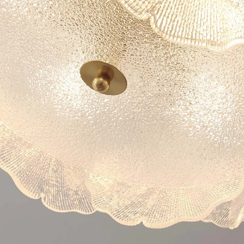Chandelier/Flush Mount Ceiling Light Unique Glass Ginkgo Leaf