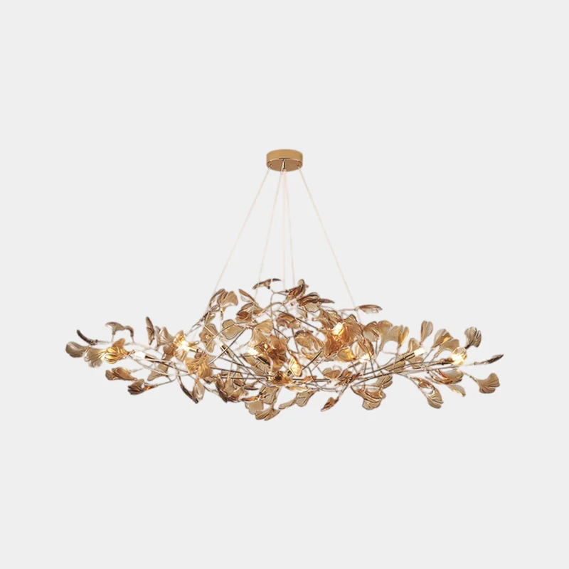 Chandelier Unique Elegant Acrylic Ginkgo Leaves, 3 Colors