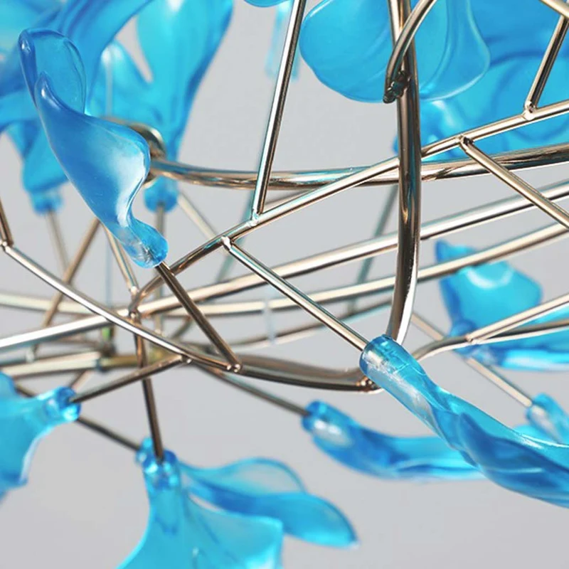Chandelier Unique Elegant Acrylic Ginkgo Leaves, 3 Colors