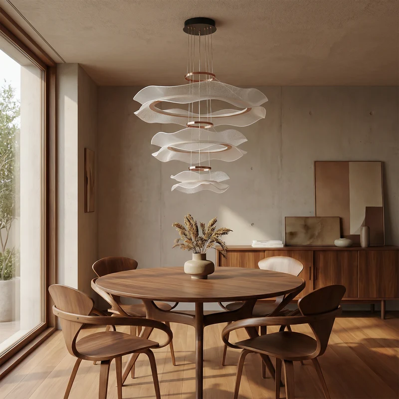 Moderne LED-Hängeleuchte aus Acryl für Wohnzimmer – Célino