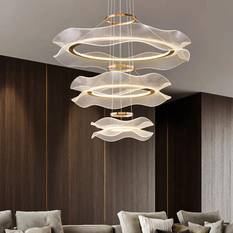 Moderne LED-Hängeleuchte aus Acryl für Wohnzimmer – Célino