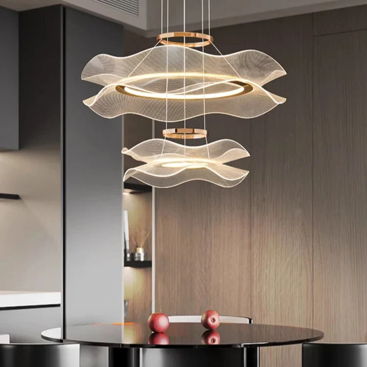 Moderne LED-Hängeleuchte aus Acryl für Wohnzimmer – Célino