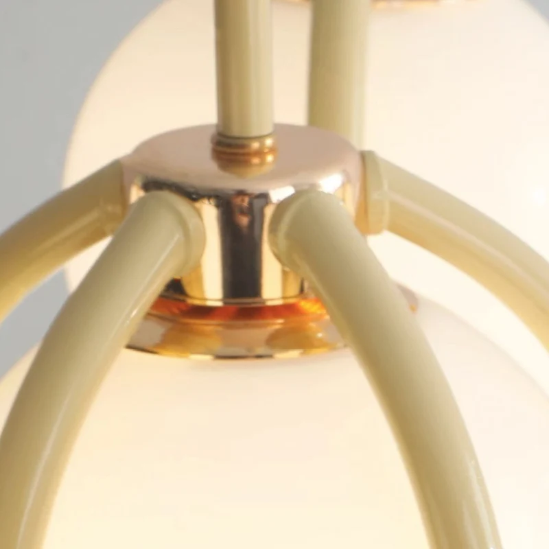 Chandelier Cream Curved Glass Ball Multi Globe