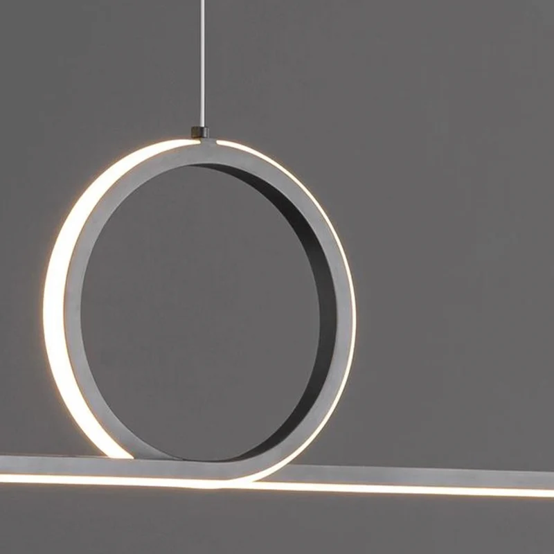 Pendant Light Minimalist Linear Loop Copper LED Dimmable