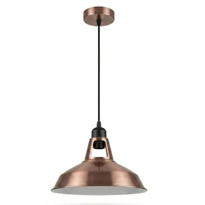 Retro Industrial Pendelleuchte mit 30cm Metall-Schirm ~3567