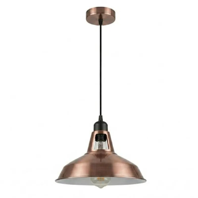Retro Industrial Pendelleuchte mit 30cm Metall-Schirm ~3567