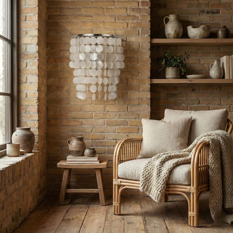 Moderne Wandleuchte für Wohnzimmer und Schlafzimmer – Shellura