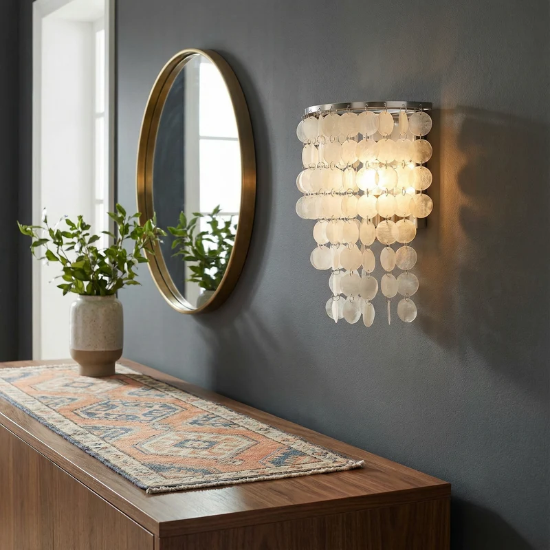 Moderne Wandleuchte für Wohnzimmer und Schlafzimmer – Shellura