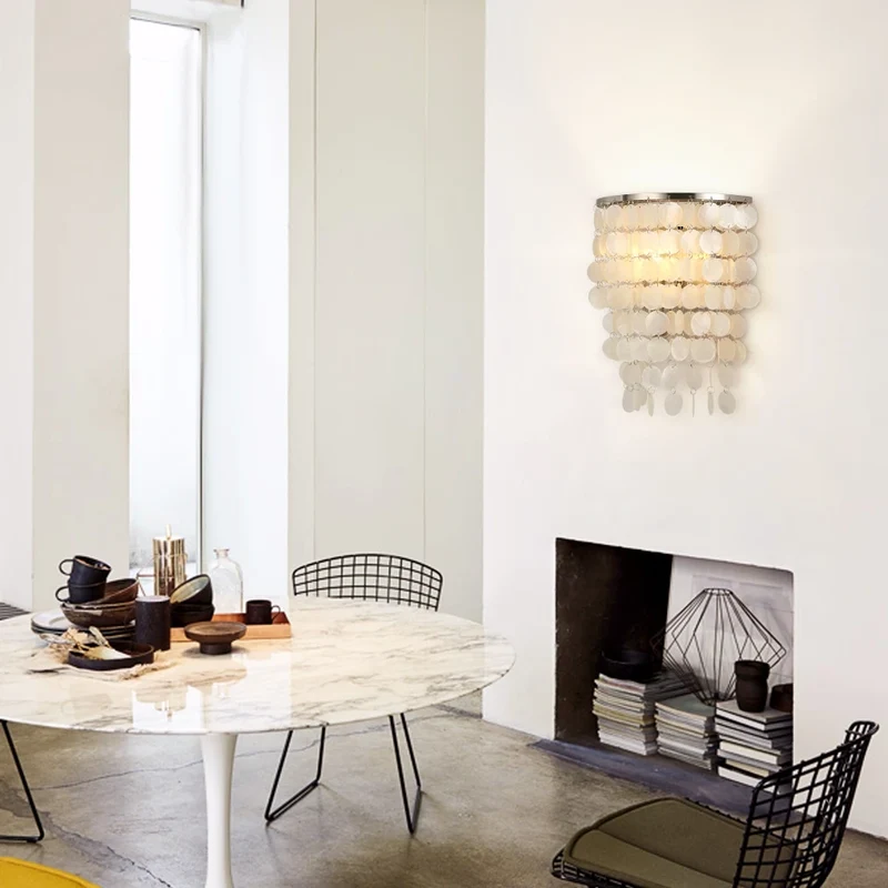Moderne Wandleuchte für Wohnzimmer und Schlafzimmer – Shellura