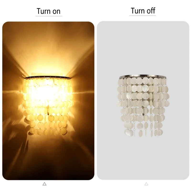 Moderne Wandleuchte für Wohnzimmer und Schlafzimmer – Shellura