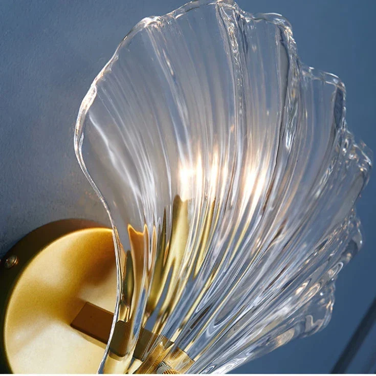 Muschelförmige Glas-Wandleuchte – Célestium