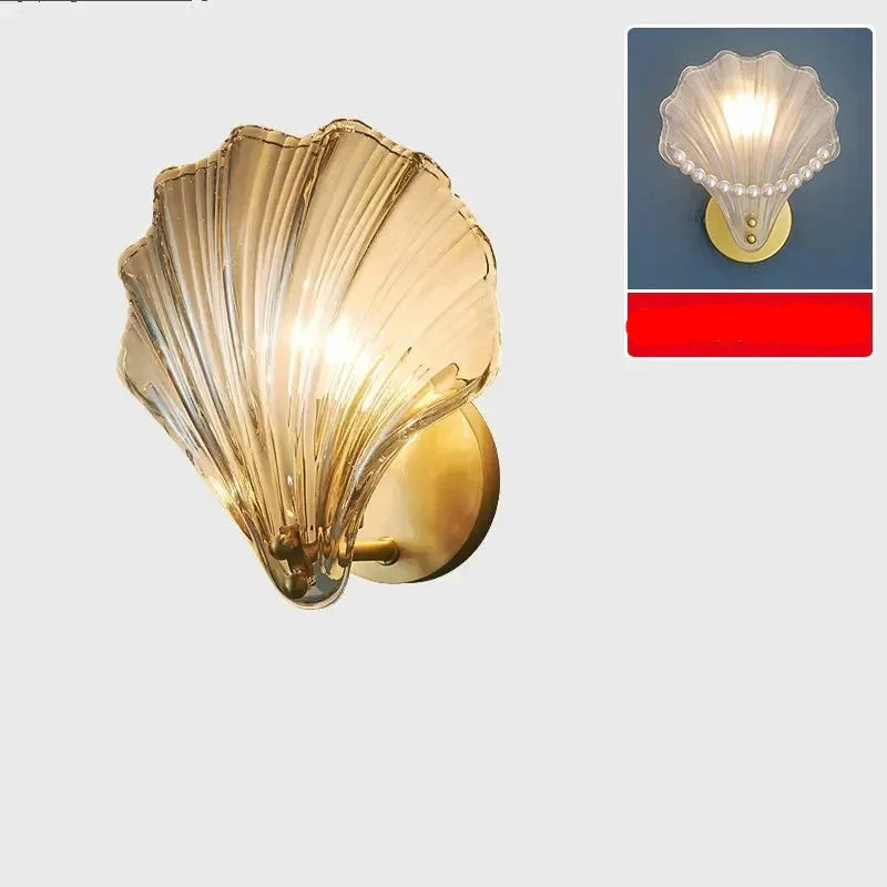 Muschelförmige Glas-Wandleuchte – Célestium