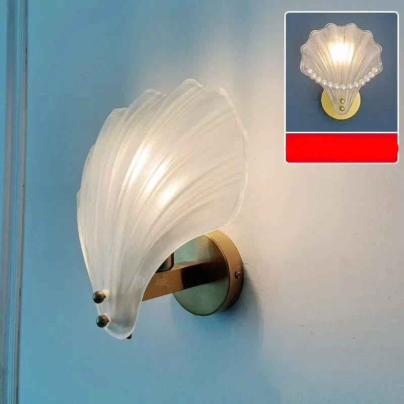 Muschelförmige Glas-Wandleuchte – Célestium