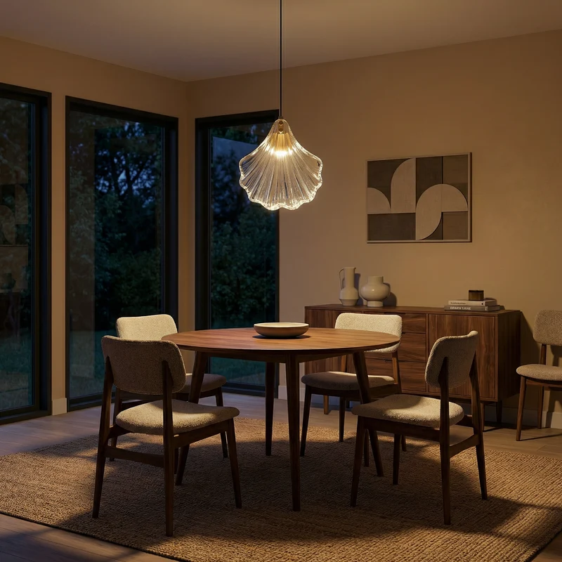 Moderne Hängelampe aus Glas und Metall für Schlafzimmer – Orneli