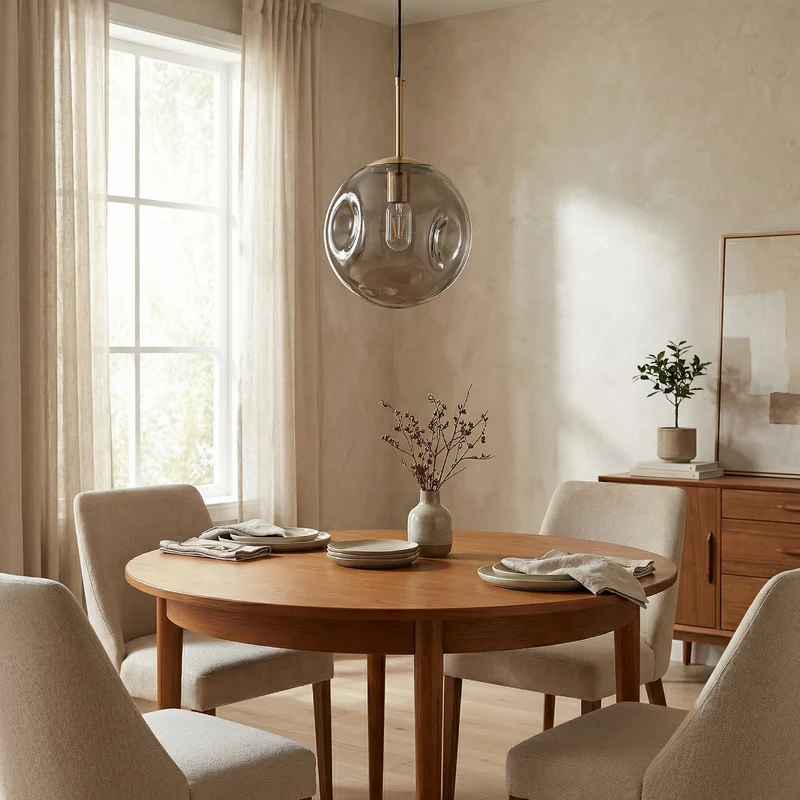 Nordische Glas-Hängelampe für Wohnzimmer und Schlafzimmer – Orbalya