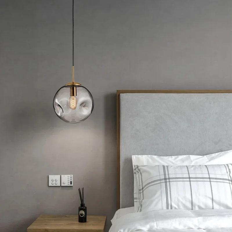 Nordische Glas-Hängelampe für Wohnzimmer und Schlafzimmer – Orbalya