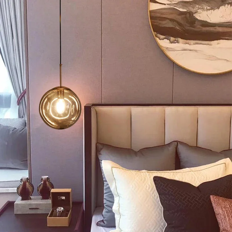Nordische Glas-Hängelampe für Wohnzimmer und Schlafzimmer – Orbalya
