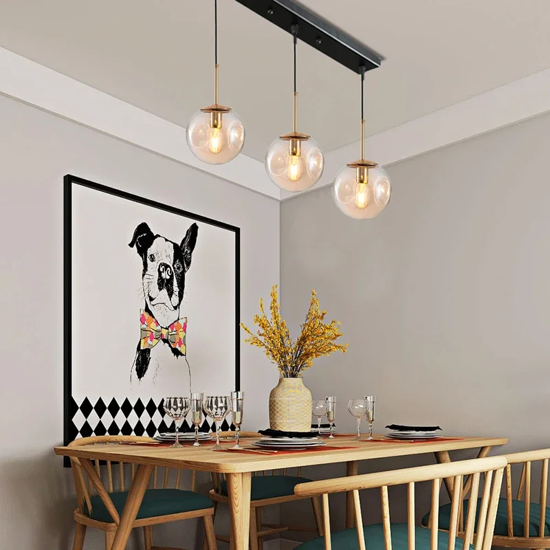 Nordische Glas-Hängelampe für Wohnzimmer und Schlafzimmer – Orbalya