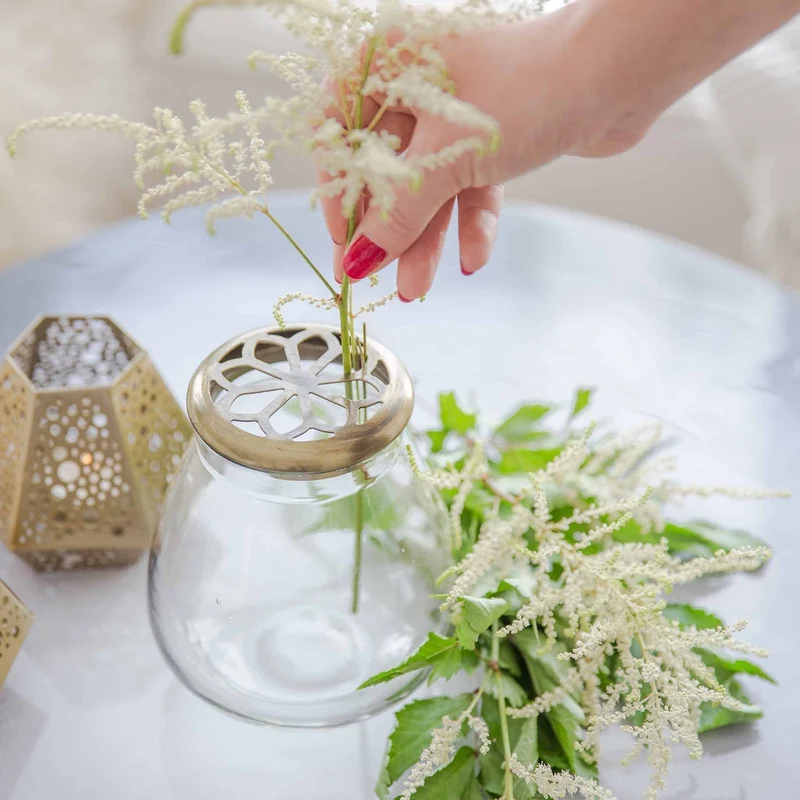 Vase mit goldenem Rand "Provence"