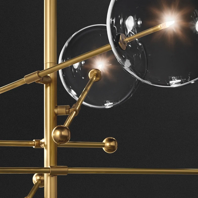 Chandelier Geometric Artistic Clear Glass Sputnik Ball Bubble
