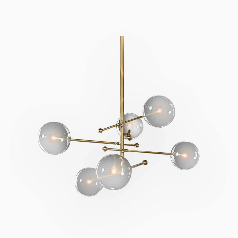 Chandelier Geometric Artistic Clear Glass Sputnik Ball Bubble