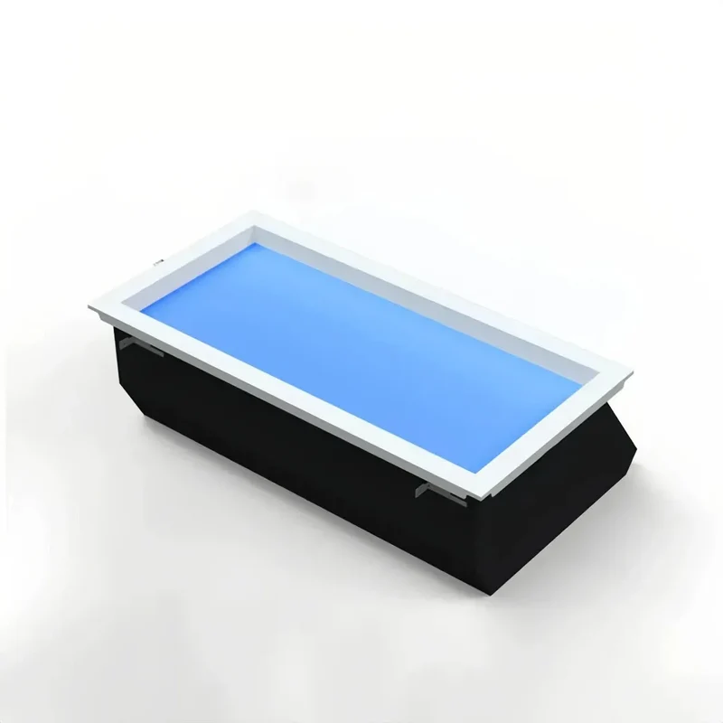 Flache rechteckige LED-Deckenleuchte mit Sonnenlicht-Optik