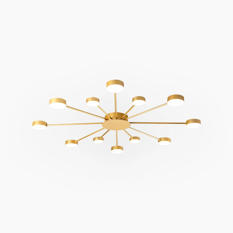 Ceiling Light Modern Unique Sputnik LED, Black / Gold