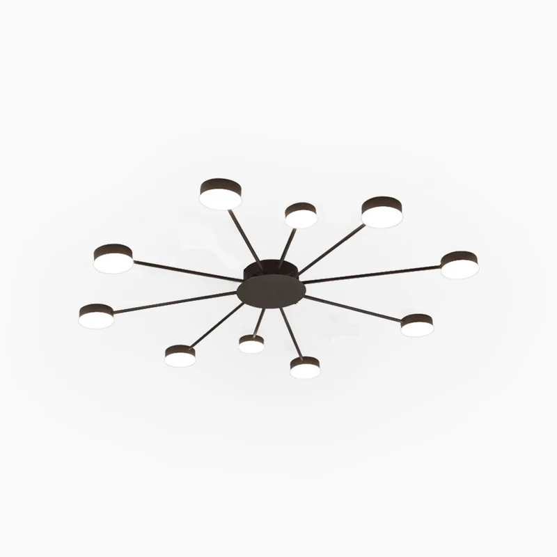 Ceiling Light Modern Unique Sputnik LED, Black / Gold