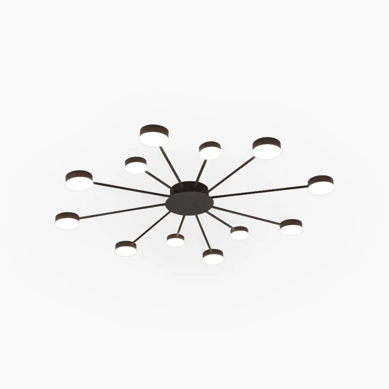 Ceiling Light Modern Unique Sputnik LED, Black / Gold