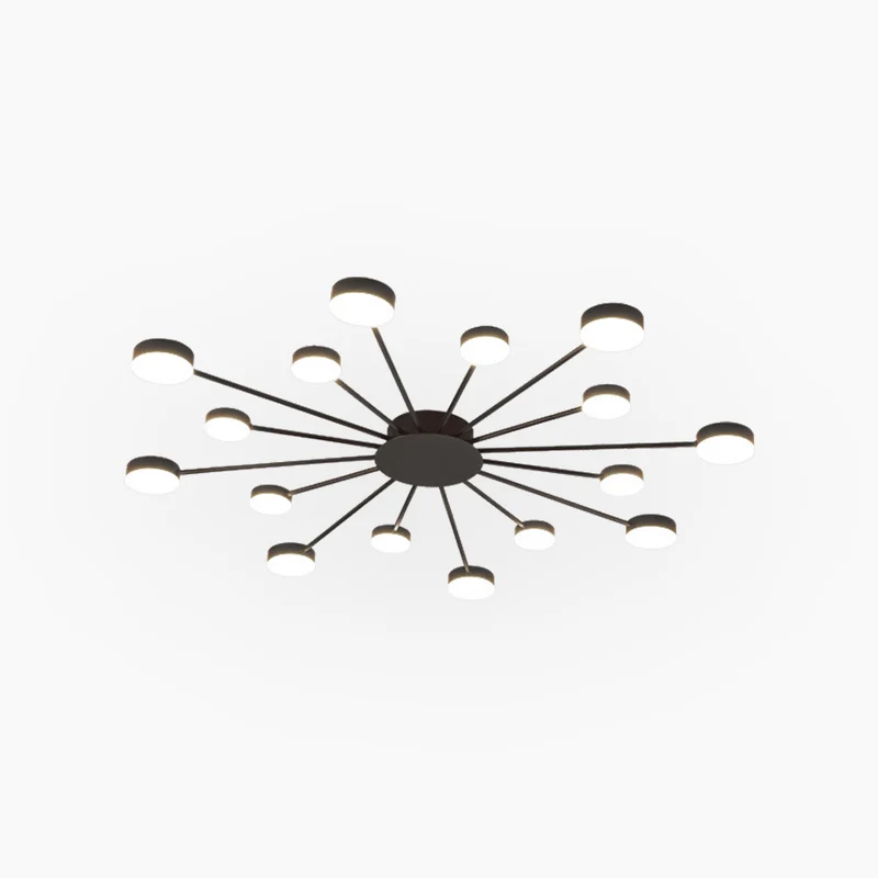 Ceiling Light Modern Unique Sputnik LED, Black / Gold