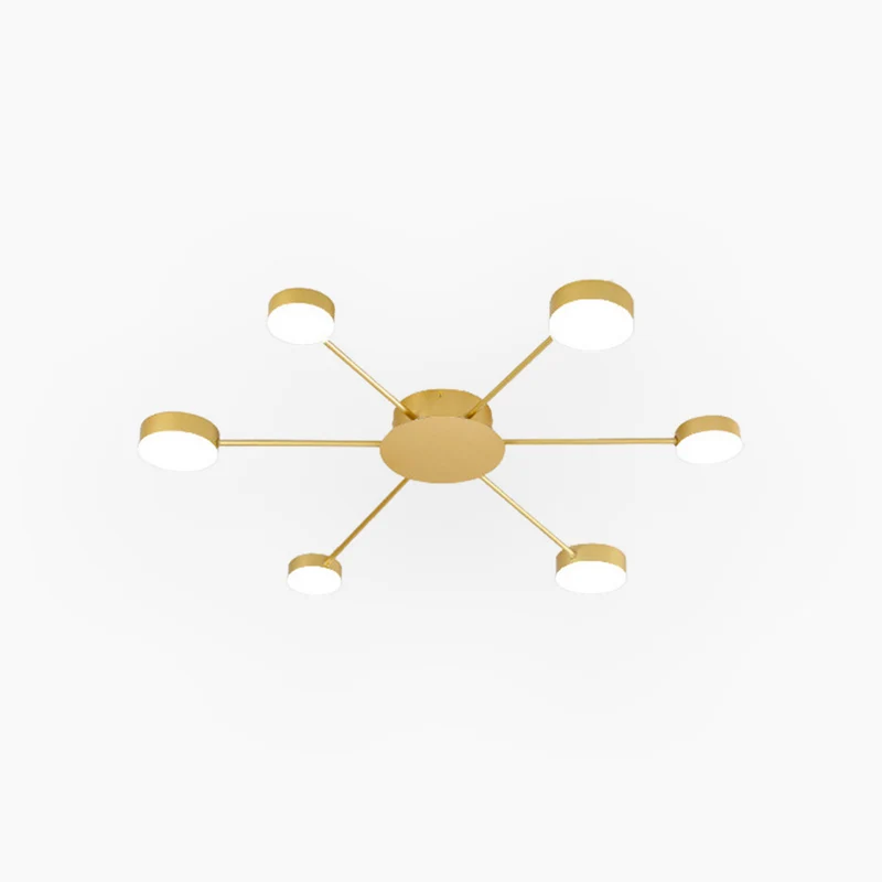 Ceiling Light Modern Unique Sputnik LED, Black / Gold