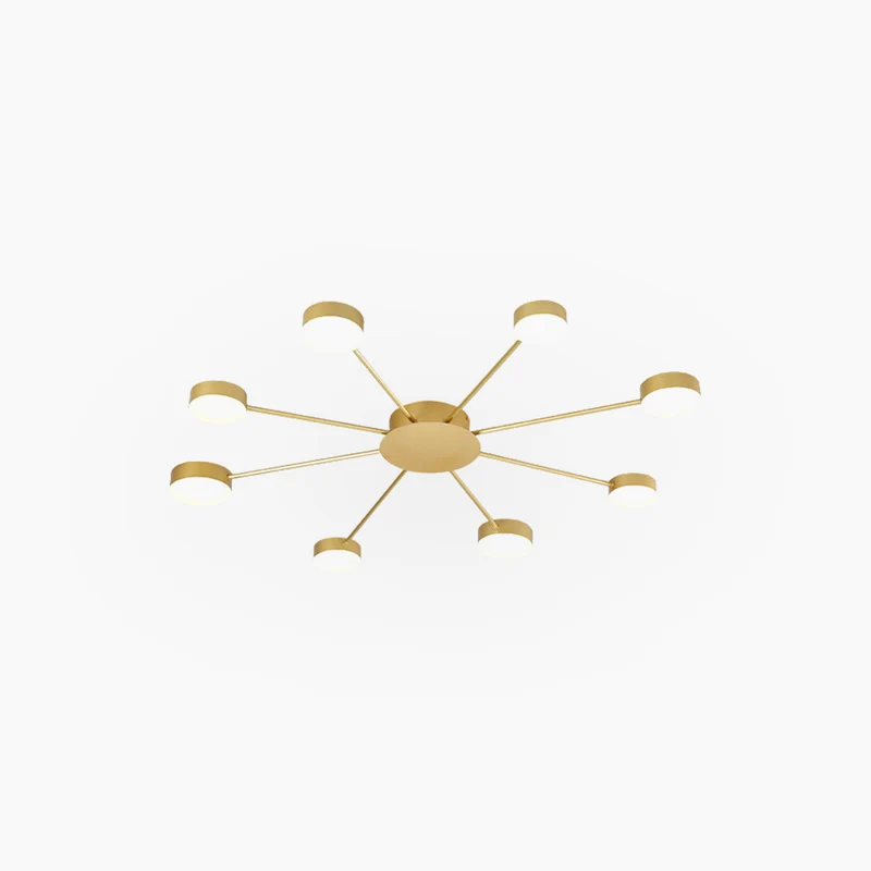 Ceiling Light Modern Unique Sputnik LED, Black / Gold