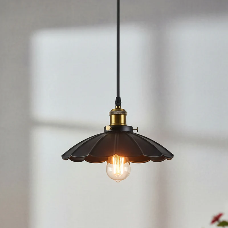 Hängelampe in Blütenform – Vintage Industrie Pendelleuchte | Ø 22cm | E27 ~3582
